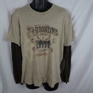 Lucky Brand Vintage Inspired First Nine Brooklyn Sluggers Shirt Size L